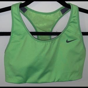 NWOT Nike lime DRI-fit sports bra
